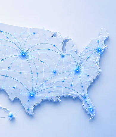 Swiftline service area and route availability visual