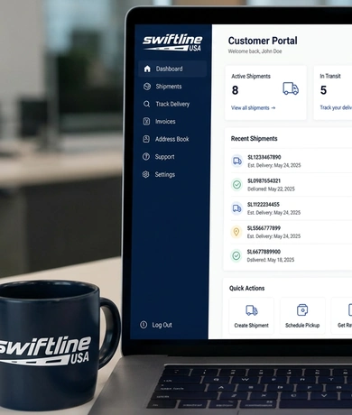 Swiftline customer portal access guidance visual