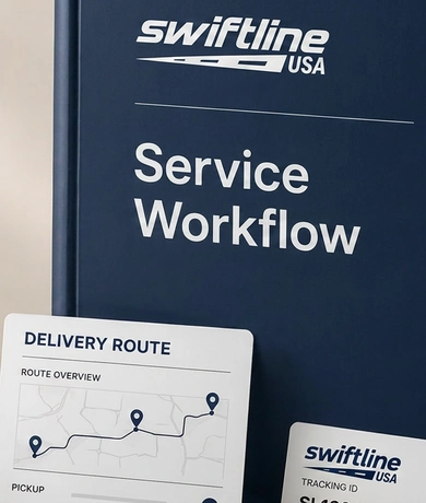 Swiftline dispatcher coordinating urgent courier activity